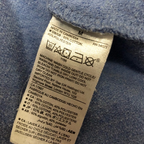 Blue GAP Hoodie Long Sleeve - Picture 7 of 8